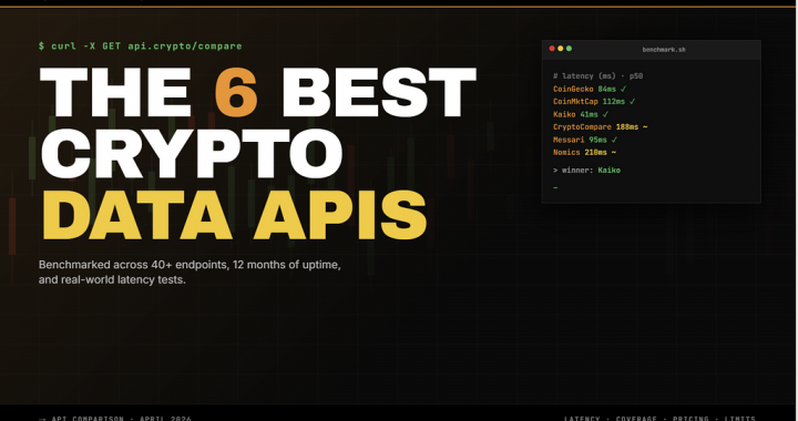 Top 6 Cryptocurrency Data APIs: Comprehensive Comparison (2026)
