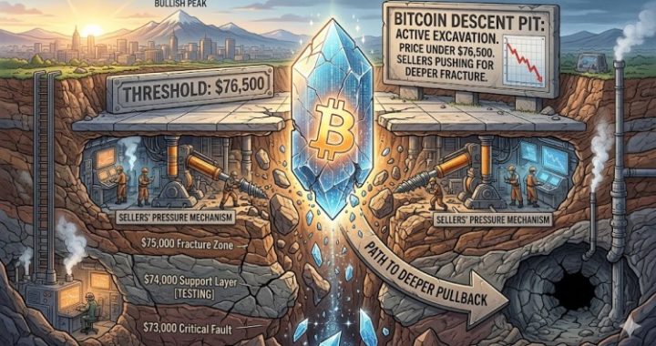 Bitcoin Price Dips Under $76,500, Sellers Push For Deeper Pullback