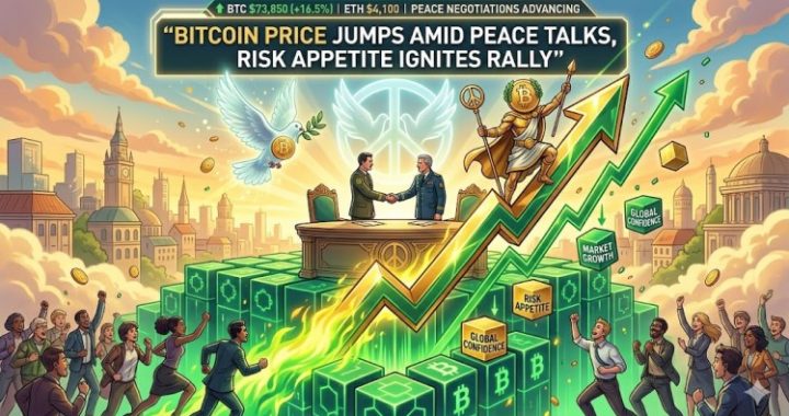Bitcoin Price Jumps Amid Peace Talks, Risk Appetite Ignites Rally