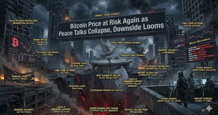 Bitcoin Price at Risk Again as Peace Talks Collapse, Downside Looms