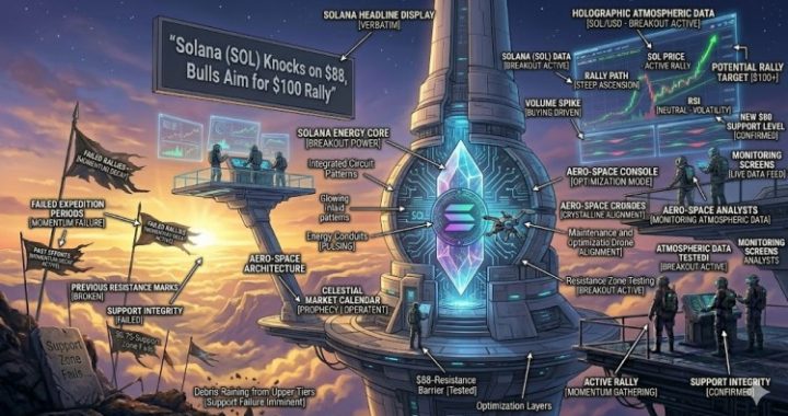 Solana (SOL) Knocks on $88, Bulls Aim for $100 Rally