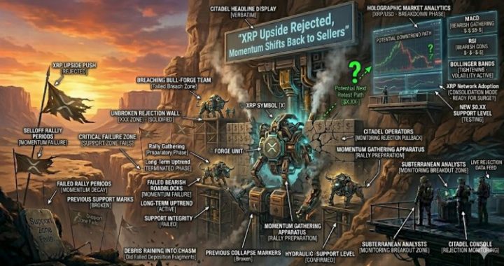 XRP Price Upside Rejected, Momentum Shifts Back to Sellers