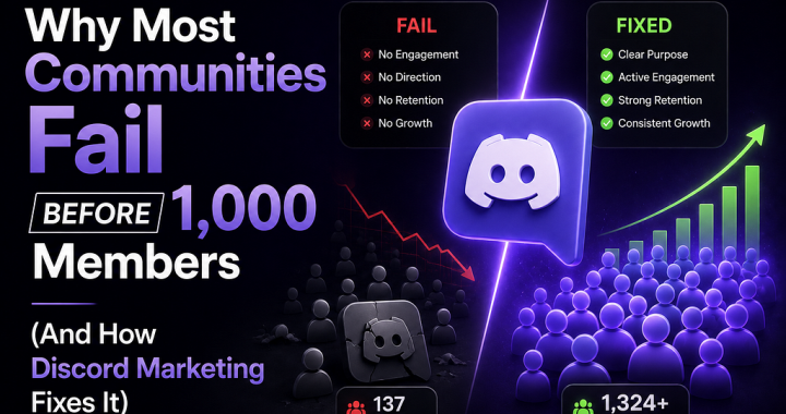 Why Most Communities Fail Before 1,000 Members(And How Discord Marketing Fixes It)