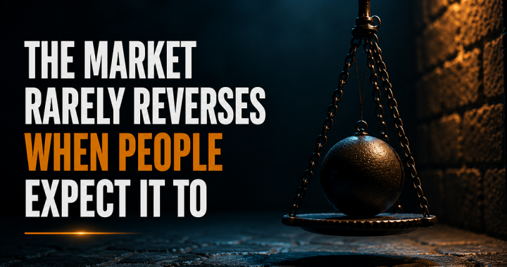 The Market Rarely Reverses When People Expect It To