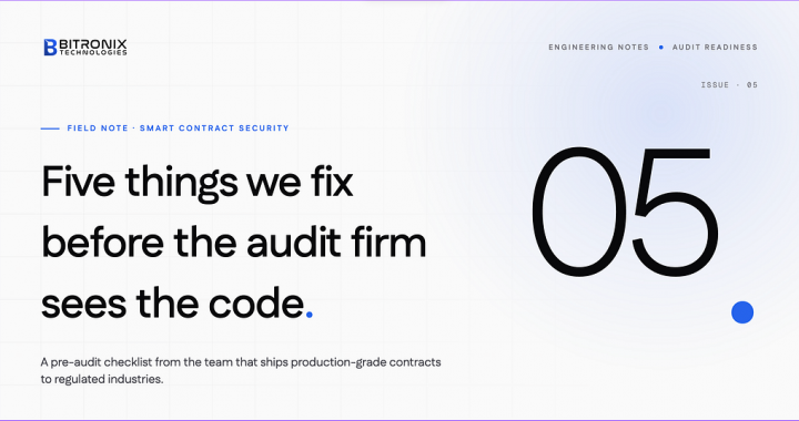 Five things we fix before the audit firm sees the code