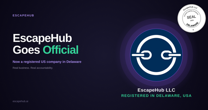 EscapeHub Is Officially a US Company. Most Launchpads Aren’t.