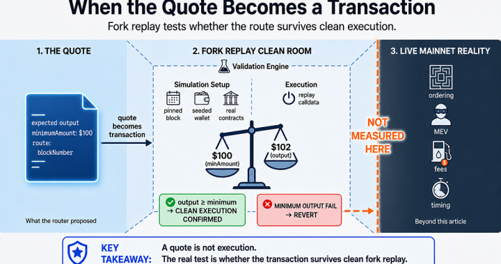 When the Quote Becomes Calldata. The Fork Tests Whether It Holds.