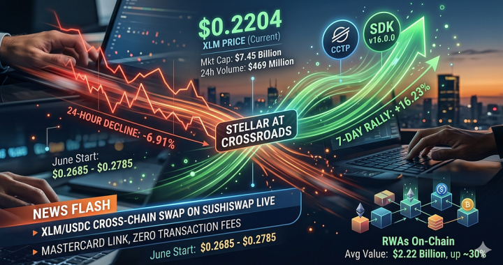 Stellar (XLM) Trading at a Crossroads: Analyzing the 24-Hour Decline vs. 7-Day Rally