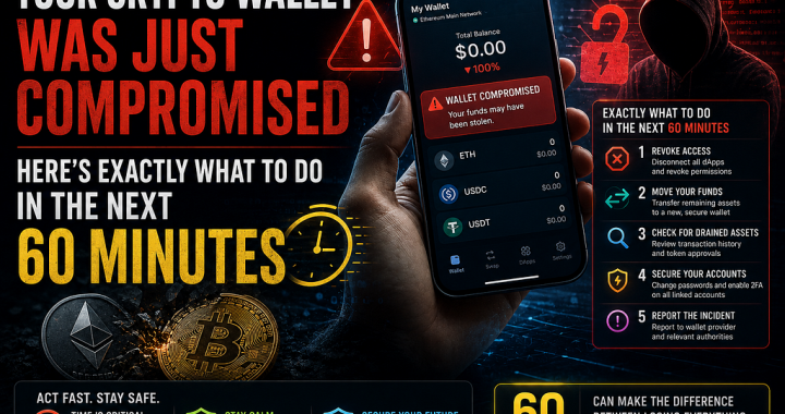 Your Crypto Wallet Was Just Compromised — Here’s Exactly What to Do in the Next 60 Minutes