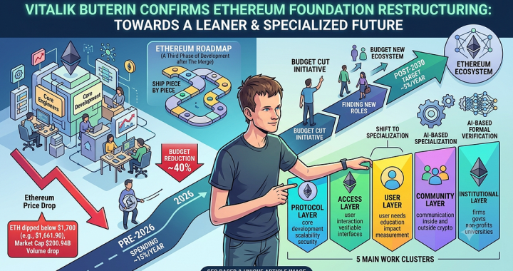 Ethereum Foundation Shifts to New Five-Layer Structure Following Budget Overhaul