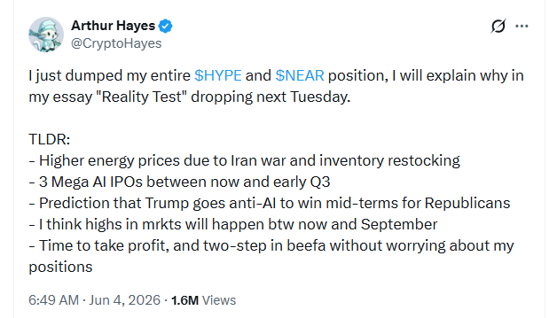 Curious Cryptos’ Commentary 5th June 2026 > > The quantum threat & Arthur Hayes
