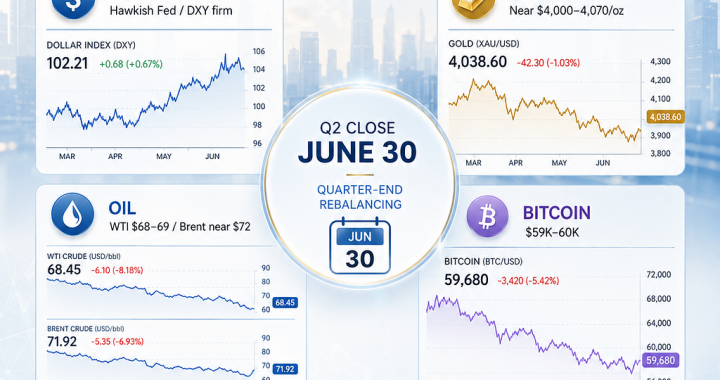 NordFX Weekly Forex Forecast: Quarter-End Flows — USD Funding, Gold, Oil and Crypto Before July