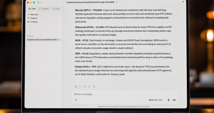 ChatGPT, Grok and Claude Predict Where Bitcoin, Ether, XRP and Solana Could Land by Dec. 31