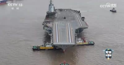 China’s Fujian aircraft carrier transits Taiwan Strait as Taiwan runs war drills