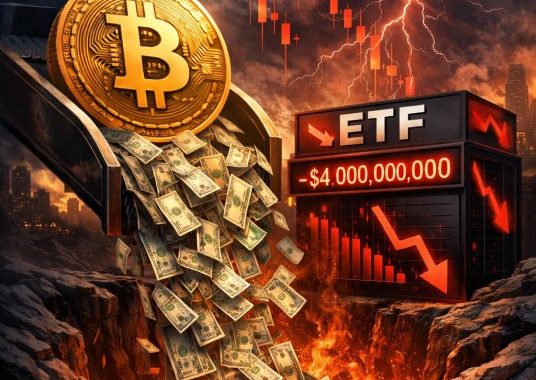Bitcoin Drops Below $66,000 Amid Mounting ETF Outflows, $4B Withdrawn In 12 Days