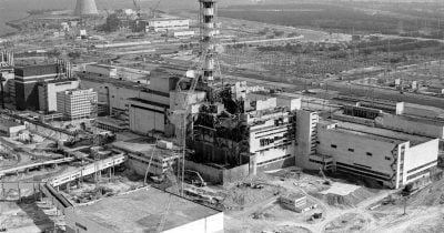 Ukrainian emergency workers battle fire at Chornobyl site after drone strike