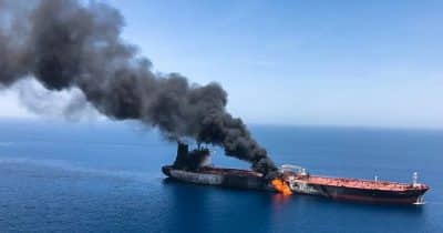 Explosions reported near Strait of Hormuz in southern Iran as air defenses activate