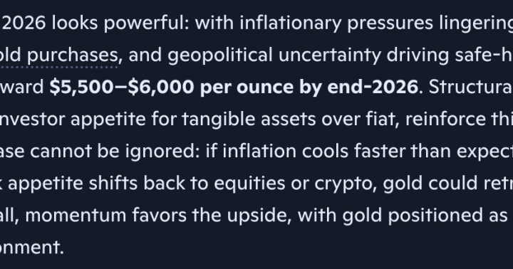 Nobody Believes This Microsoft Copilot AI Gold Price Prediction