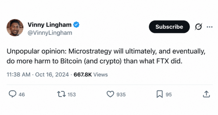 Vinny Lingham Predicted Saylor Would Hurt Bitcoin More Than FTX. Now He’s Explaining Why