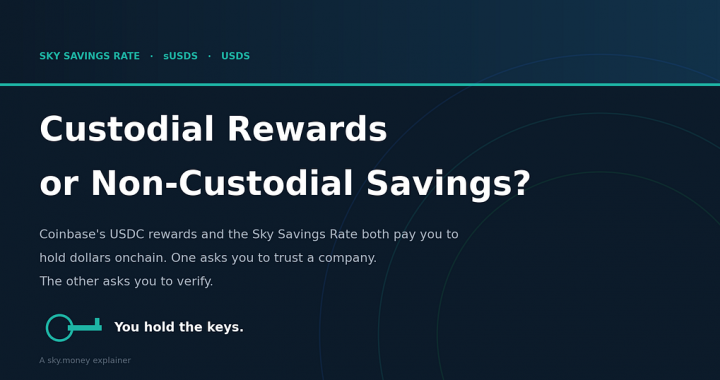Coinbase USDC vs Sky sUSDS: Custodial Rewards or Non-Custodial Savings?