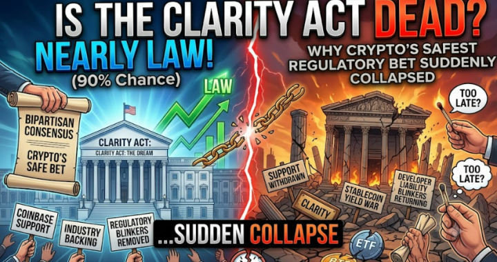 Is the CLARITY Act Dead? Why Crypto’s Safest Regulatory Bet Suddenly Collapsed