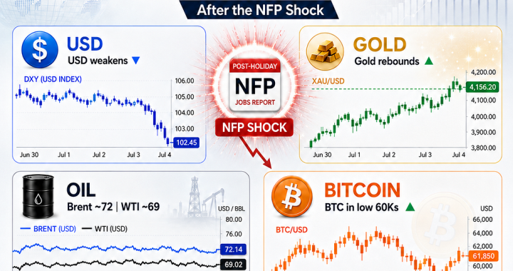 NordFX Forecast: Post Holiday Repricing — USD, Gold, Oil and Bitcoin After the NFP Shock