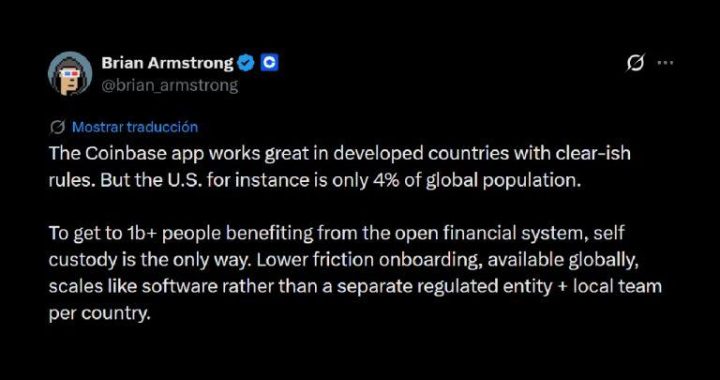 ‘The Only Way’: Coinbase CEO Brian Armstrong Champions Self-Custody to Reach 1 Billion Users