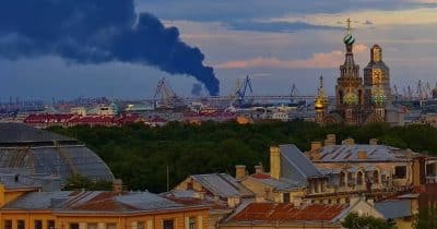 Ukrainian drones strike St. Petersburg oil terminal hours before Russia’s showcase economic forum