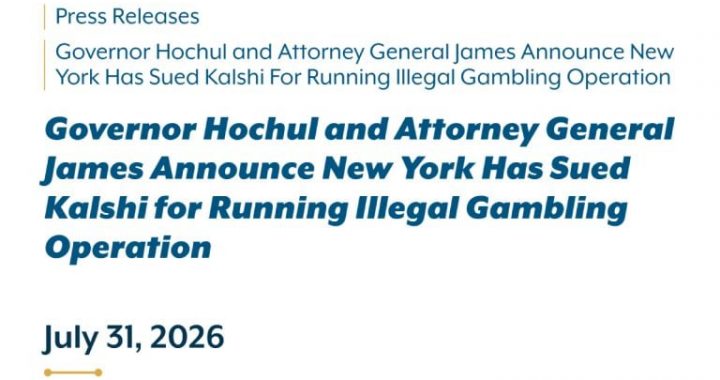 NY Sues Kalshi, Demanding $100K Fine Per Illegal Bet