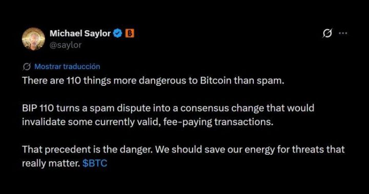 ‘110 Things More Dangerous’: Michael Saylor Slams Bitcoin’s Controversial Anti-Spam Fork