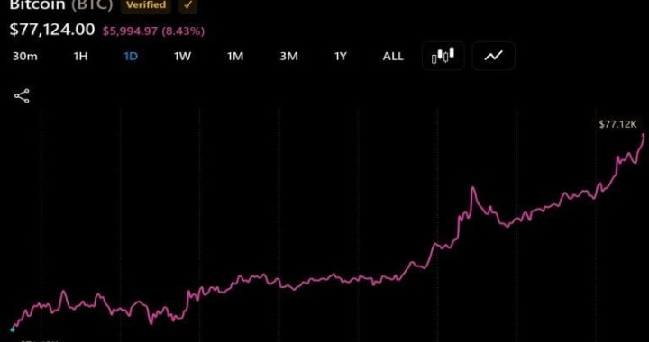 Bitcoin Approaches $80,000 as Vaneck’s Sigel Sees $100,000 Target by 2027