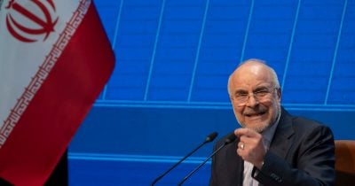 Iranian parliament speaker met with anti-US, Israel chants in Karbala visit