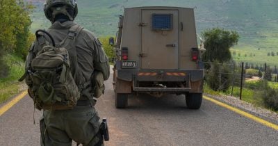 Israeli military force is stationed between the towns of Mays al-Jabal and Wadi al-Saluki in southern Lebanon