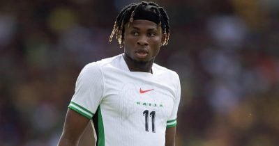 Samuel Chukueze scores to equalize for AC Milan against Manchester United in pre-season friendly