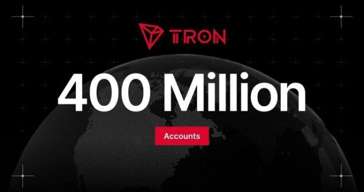 TRON Surpasses 400 Million Accounts as Total Transfer Volume Nears $30 Trillion