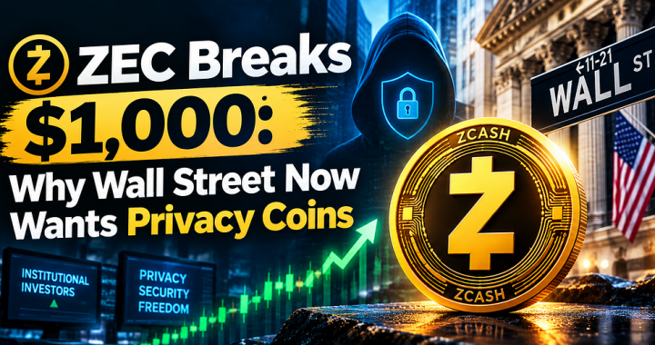 ZEC Breaks $1,000 — Why Wall Street Now Wants Privacy Coins