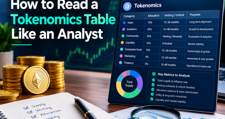 How to Read a Tokenomics Table Like an Analyst