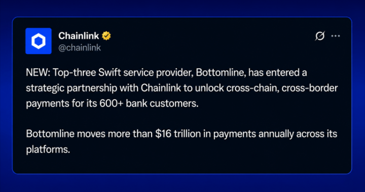 SWIFT Services Provider Taps Chainlink to Bring 600 Banks Onchain