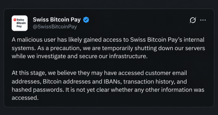 Swiss Bitcoin Pay Just Went Dark After a Mysterious Intruder