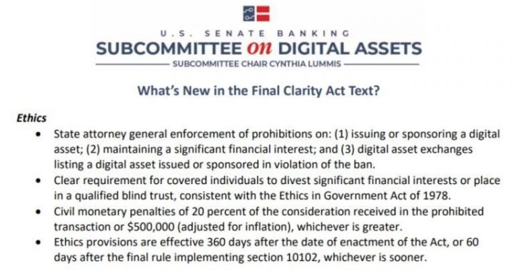What’s New in the Final CLARITY Act Ahead of the Senate Vote