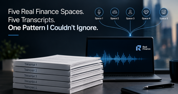 What Real Finance’s Strategic Advisor Said Across Three Spaces in Three Weeks — And Why the…