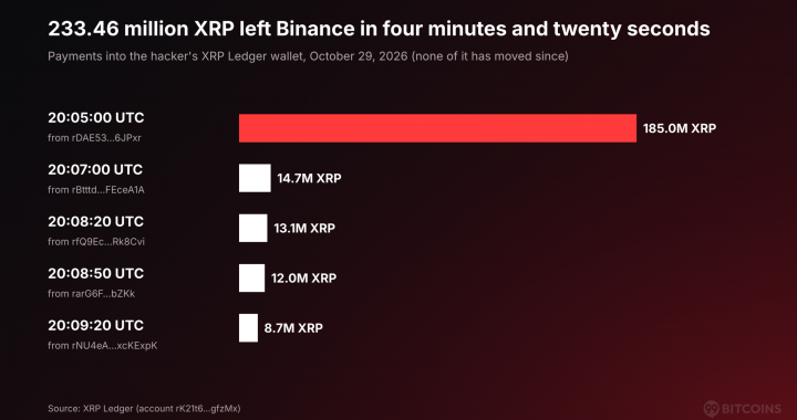 Binance Hacker’s First $300M Was In XRP and All 233M Coins Are Sitting in One Wallet Nobody Can Freeze: What It Means for XRP