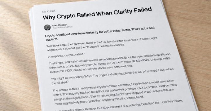 4 Crypto Sectors Gained From CLARITY Act Failure, Bitwise Says