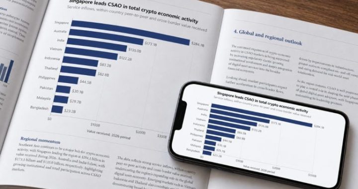 Singapore’s Crypto Activity Hits $284 Billion as Institutional Activity Jumps 94%