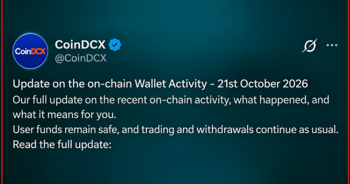 Indian Exchange CoinDCX Admits $16M Hit After CEO Dismissed Suspicious Transfers