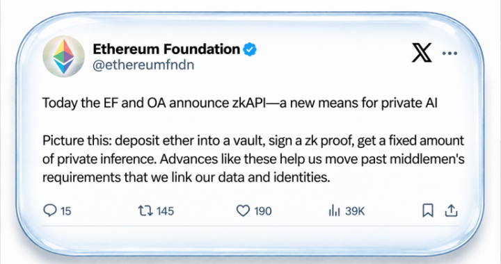 Ethereum’s zkAPI Gives AI Payments a Privacy Cloak With a Catch