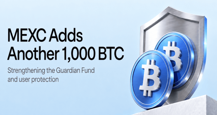 MEXC adds another 1,000 BTC to Guardian Fund, strengthening user protection
