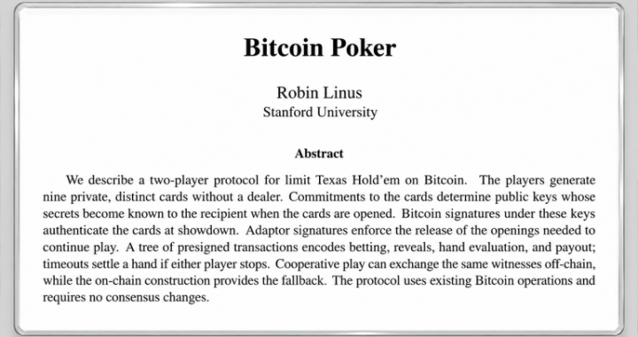 Satoshi’s Abandoned Poker Experiment Returns With a Bitcoin Twist