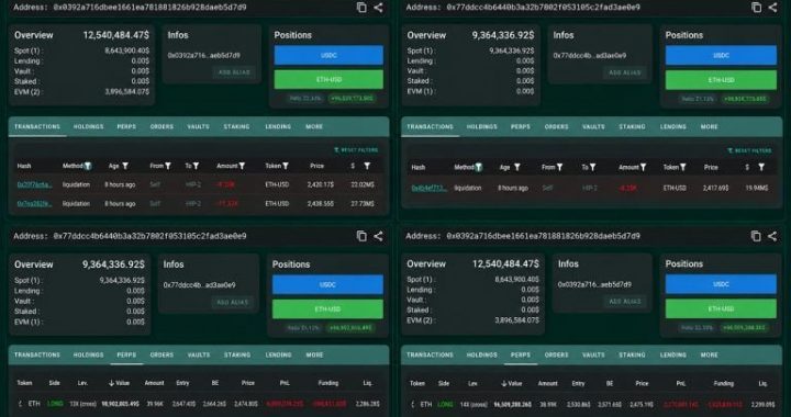 Ethereum Price Dip to $2.42K Liquidates a $69M Whale Who Reloaded Again